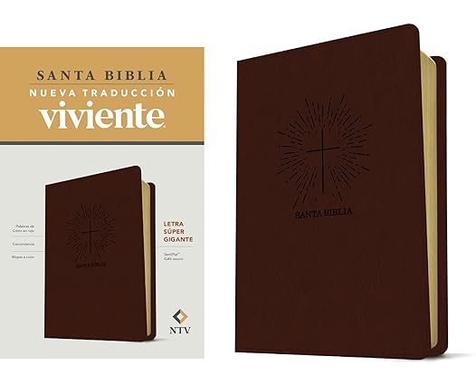 Santa Biblia NTV café oscuro, letra súper gigante For Sale