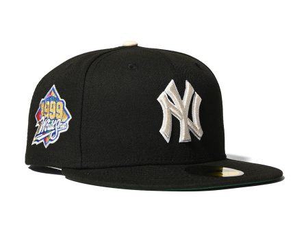 NEW ERA New York Yankees - 59FIFTY CO 1999 WS  BLACK SLV LOGO For Sale