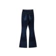 Undermycar - WRINKLED INDIGO WIDE FLARE JEANS INDIGO BLUE Online