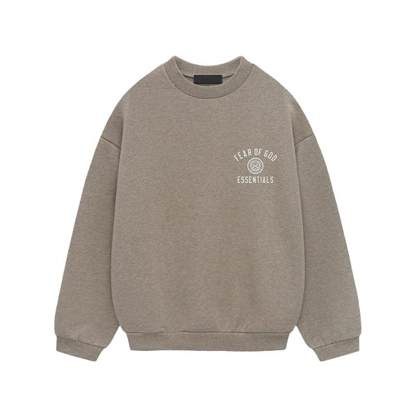 Fear of God ESSENTIALS - FLEECE CREWNECK HEATHER GRAY 【192HO246261F】 Supply