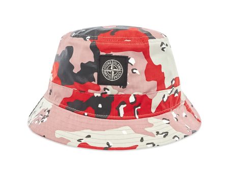 STONE ISLAND BUCKET HAT CAMO 【7215993EF-V0097-os】 Online Hot Sale