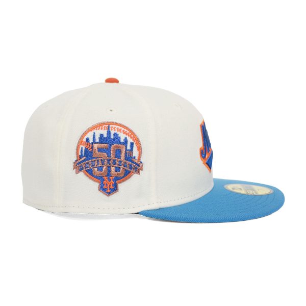 NEW ERA - 59FIFTY New York Mets 50th Anniversary WHITE LIGHT BLUE For Discount