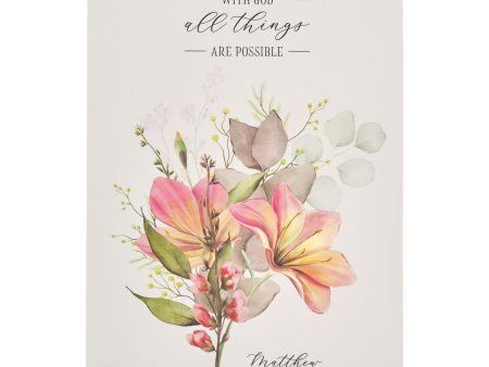 Cuaderno All things are possible Mateo 19:26 Cheap