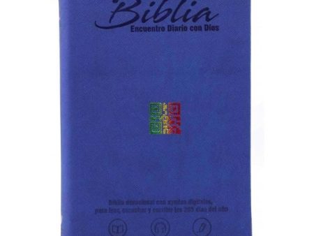 Biblia encuentro diario con Dios, azul oscuro QR - RVC Online Hot Sale