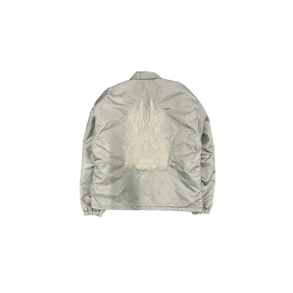 Undermycar - CATHEDRAL EMBROIDERED ＆ PATCHES COACH JACKET PEARL on Sale