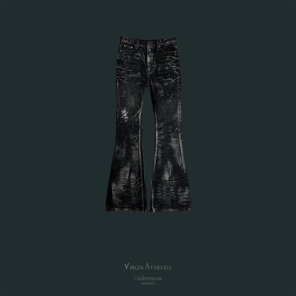 Undermycar - GLACIAL VELVETIN FLARED JEANS BLACK on Sale