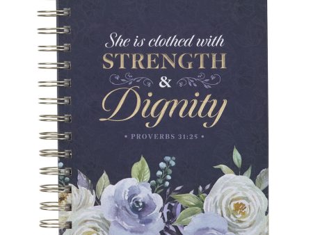 Cuaderno argollado Strenght & Dignity Proverbios 31:25 índigo Supply