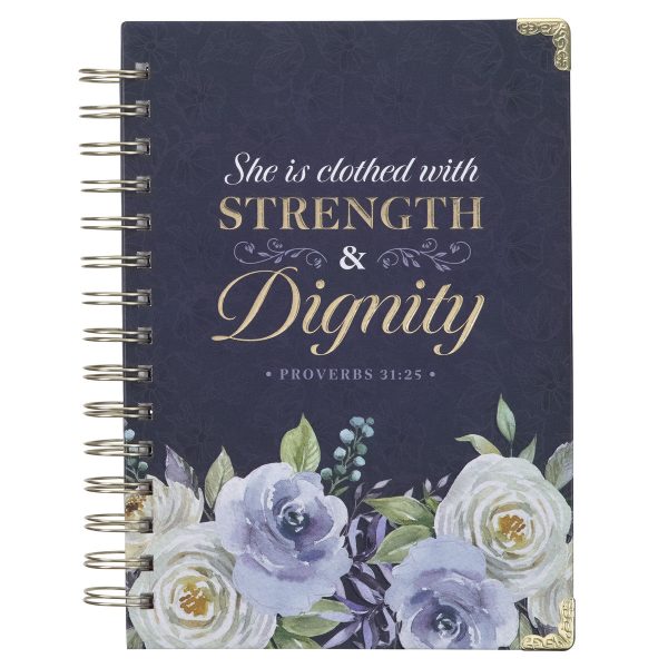 Cuaderno argollado Strenght & Dignity Proverbios 31:25 índigo Supply