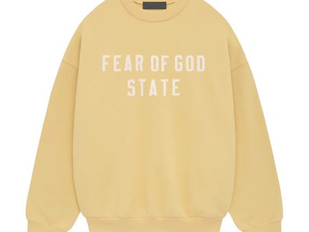 Fear of God ESSENTIALS - HEAVY FLEECE CREWNECK AMBER 【192BT246233F】 Cheap