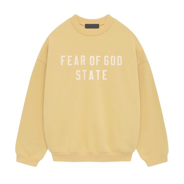 Fear of God ESSENTIALS - HEAVY FLEECE CREWNECK AMBER 【192BT246233F】 Cheap