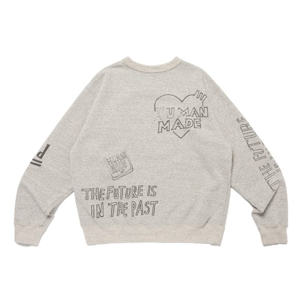 HUMAN MADE ヒューマンメイド GRAFFITI SWEATSHIRT GRAY グラフィティ スウェットシャツ グレー【HM28CS022】 Sale