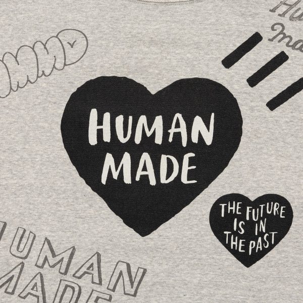 HUMAN MADE ヒューマンメイド GRAFFITI SWEATSHIRT GRAY グラフィティ スウェットシャツ グレー【HM28CS022】 Sale