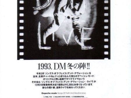 Depeche Mode 1994 01 Songs of Faith and Devotion Live Japan album promo ad Cheap