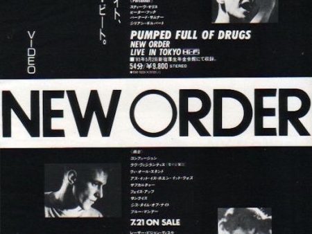 New Order 1985 08 Pumped Full of Drugs Japan album promo ad Fashion