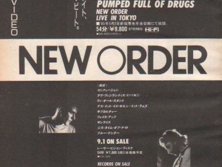 New Order 1985 09 Pumped Full of Drugs Japan album promo ad Cheap