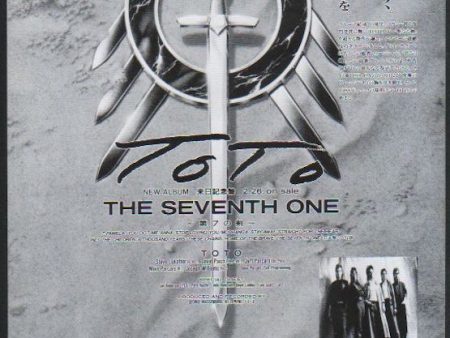 Toto 1988 04 The Seventh One Japan album promo ad Hot on Sale