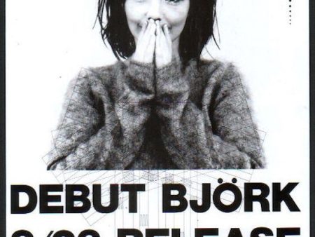 Bjork 1993 10 Debut Japan album promo ad For Discount