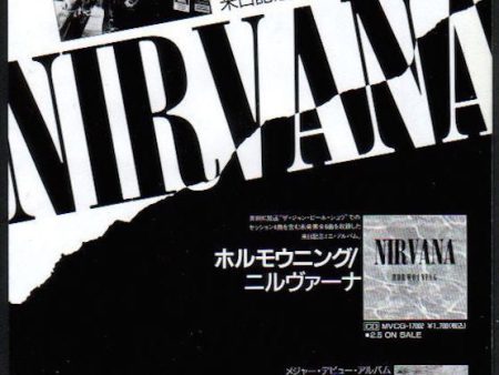 Nirvana 1992 03 Hormoaning Japan album   tour promo ad For Sale