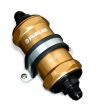 Fuelab 818 In-Line Fuel Filter Standard -6AN In Out 40 Micron Stainless - Gold Fashion