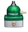 Fuelab 525 EFI Adjustable FPR In-Line Large Seat 25-90 PSI (1) -6AN In (1) -6AN Return - Green For Discount